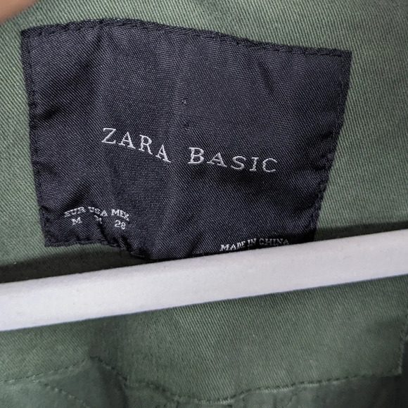 Zara Contrast Sleeve Oversized Cargo Military Coat Jacket Parka Cotton Wool M - Picture 11 of 12